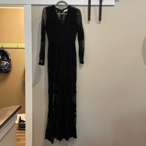 Long Black Altard State Dress Boho